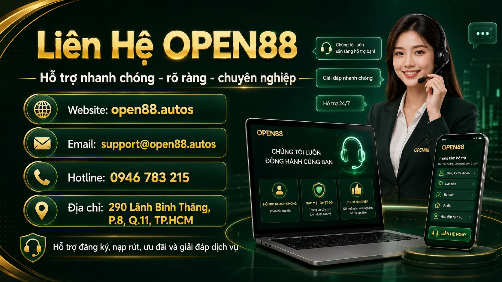 Liên Hệ OPEN88 - Thông Tin Hỗ Trợ Chính Thức 24/7 1 Truy cap Lien He F168