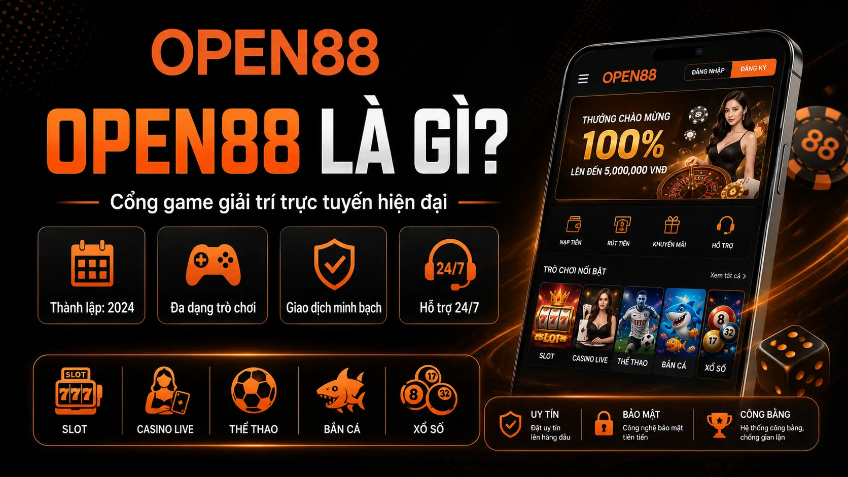 Giới Thiệu OPEN88 – Cổng Game Giải Trí Trực Tuyến Hiện Đại 1 hệ sinh thái open88